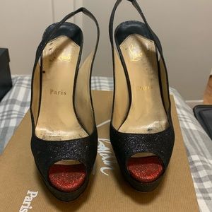 Black Sparkly Christian Louboutin Heels